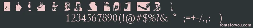 NoPerfectPeopleDingbats Font – Pink Fonts on Black Background