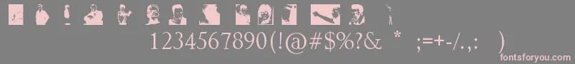 NoPerfectPeopleDingbats Font – Pink Fonts on Gray Background