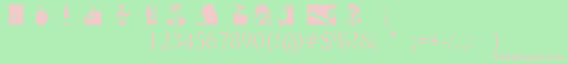 NoPerfectPeopleDingbats Font – Pink Fonts on Green Background