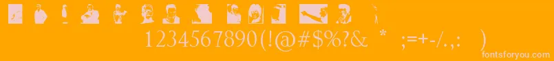 fuente NoPerfectPeopleDingbats – Fuentes Rosadas Sobre Fondo Naranja