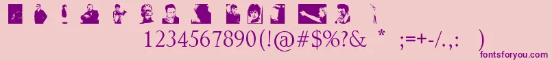 NoPerfectPeopleDingbats Font – Purple Fonts on Pink Background