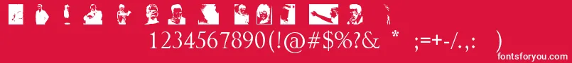 fuente NoPerfectPeopleDingbats – Fuentes Blancas Sobre Fondo Rojo