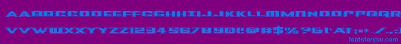 Tigersharkpro Font – Blue Fonts on Purple Background