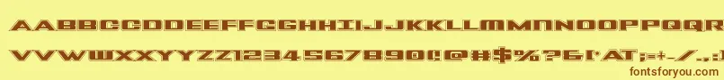 Tigersharkpro Font – Brown Fonts on Yellow Background