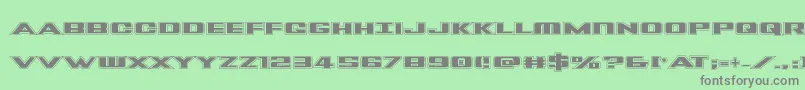 Tigersharkpro Font – Gray Fonts on Green Background