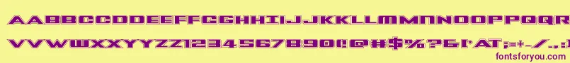 Tigersharkpro Font – Purple Fonts on Yellow Background