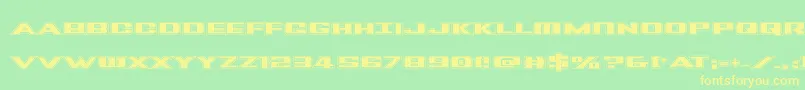 Tigersharkpro Font – Yellow Fonts on Green Background