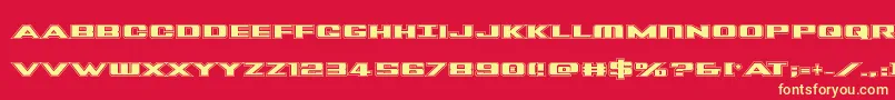 Tigersharkpro Font – Yellow Fonts on Red Background