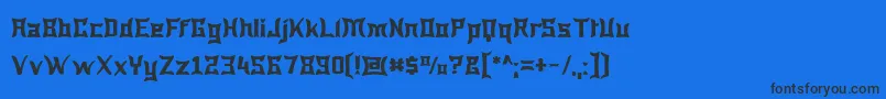 Шрифт Wewak – чёрные шрифты на синем фоне