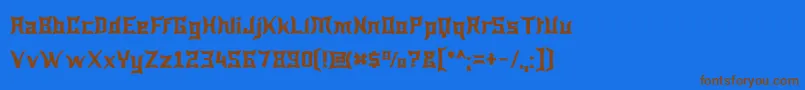 Wewak Font – Brown Fonts on Blue Background