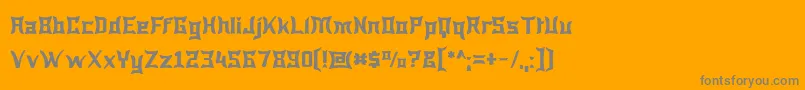 Wewak Font – Gray Fonts on Orange Background