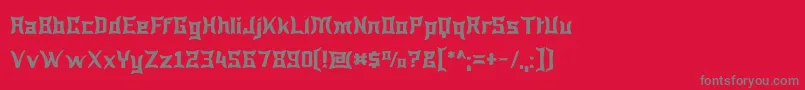 Wewak Font – Gray Fonts on Red Background