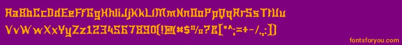 fuente Wewak – Fuentes Naranjas Sobre Fondo Morado