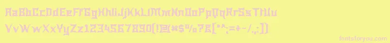 Wewak Font – Pink Fonts on Yellow Background