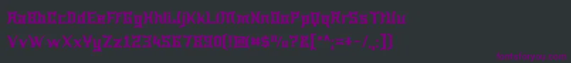 Шрифт Wewak – фиолетовые шрифты на чёрном фоне