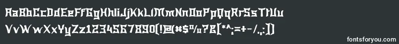 Шрифт Wewak – белые шрифты на чёрном фоне