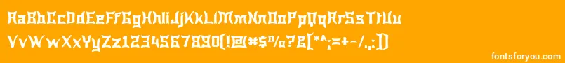 フォントWewak – オレンジの背景に白い文字