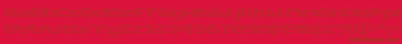 V5XtenderLoinfront Font – Brown Fonts on Red Background