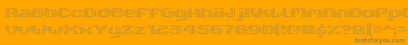 V5XtenderLoinfront Font – Gray Fonts on Orange Background