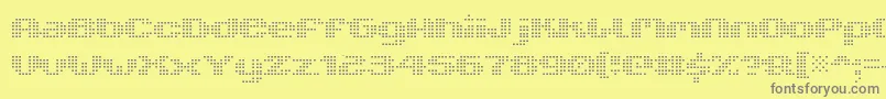 V5XtenderLoinfront Font – Gray Fonts on Yellow Background