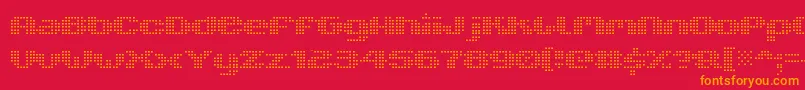 V5XtenderLoinfront Font – Orange Fonts on Red Background