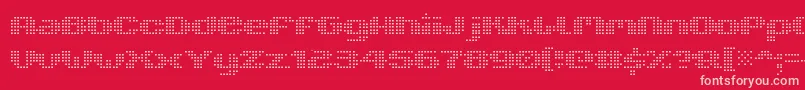 Шрифт V5XtenderLoinfront – розовые шрифты на красном фоне