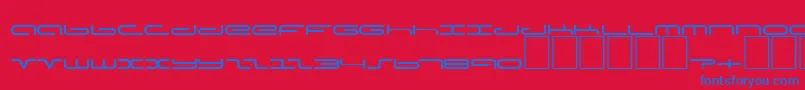 Шрифт DsPoddCyrLight – синие шрифты на красном фоне
