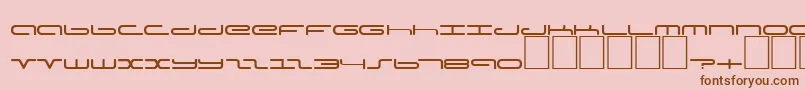 DsPoddCyrLight-Schriftart – Braune Schriften auf rosa Hintergrund