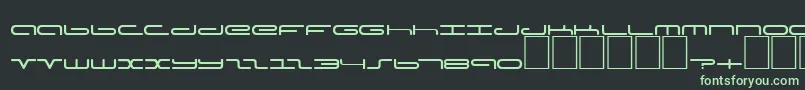 DsPoddCyrLight-fontti – vihreät fontit mustalla taustalla