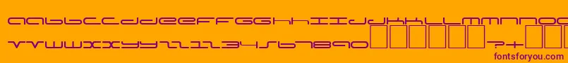 Шрифт DsPoddCyrLight – фиолетовые шрифты на оранжевом фоне