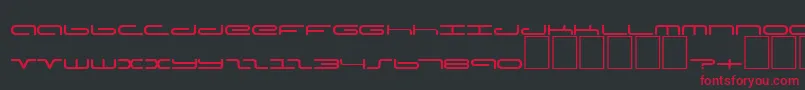 DsPoddCyrLight Font – Red Fonts on Black Background