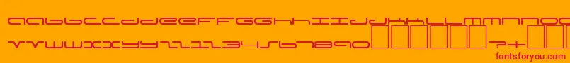 DsPoddCyrLight Font – Red Fonts on Orange Background