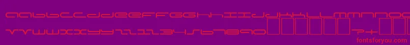 フォントDsPoddCyrLight – 紫の背景に赤い文字