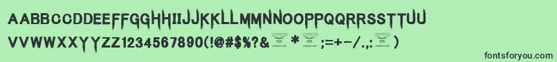 KingsbutcherRegular Font – Black Fonts on Green Background