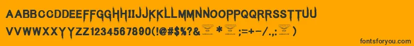 KingsbutcherRegular Font – Black Fonts on Orange Background