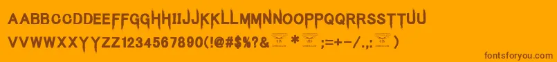 KingsbutcherRegular Font – Brown Fonts on Orange Background