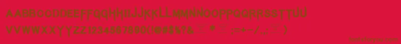 KingsbutcherRegular Font – Brown Fonts on Red Background