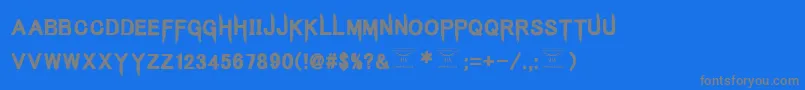 KingsbutcherRegular Font – Gray Fonts on Blue Background