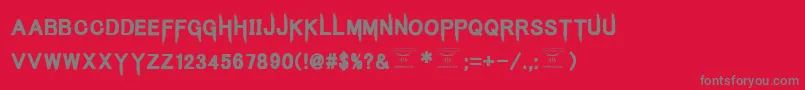 KingsbutcherRegular Font – Gray Fonts on Red Background