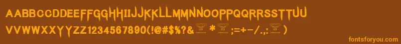 KingsbutcherRegular Font – Orange Fonts on Brown Background