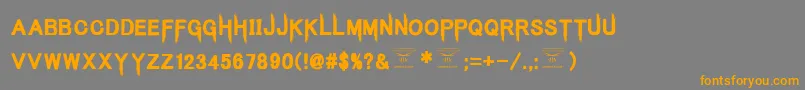 KingsbutcherRegular Font – Orange Fonts on Gray Background