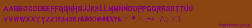 KingsbutcherRegular Font – Purple Fonts on Brown Background