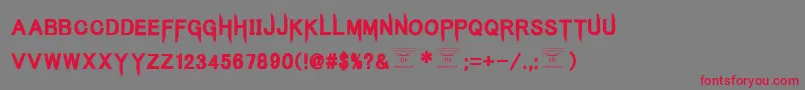 KingsbutcherRegular Font – Red Fonts on Gray Background