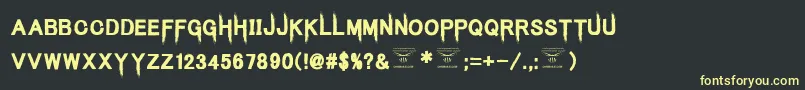 KingsbutcherRegular Font – Yellow Fonts on Black Background