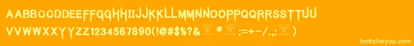 KingsbutcherRegular Font – Yellow Fonts on Orange Background