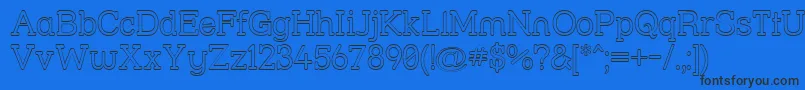 Strslou Font – Black Fonts on Blue Background