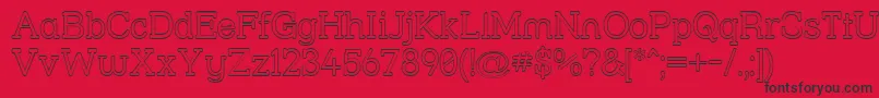 Strslou Font – Black Fonts on Red Background