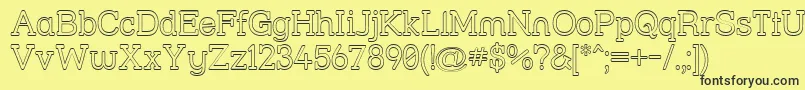 Strslou Font – Black Fonts on Yellow Background