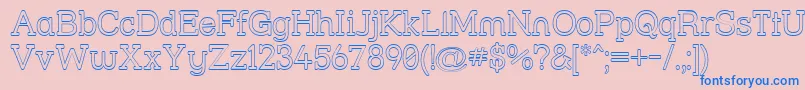 Strslou Font – Blue Fonts on Pink Background