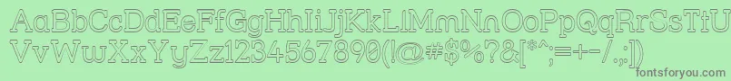 Strslou Font – Gray Fonts on Green Background